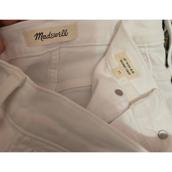 Madewell 10" High-Rise Skinny Crop Pant White Size 25 - Picture 6 of 7